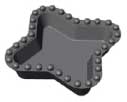 [PI-PIASTRA-H] BAKING PLATE Pavoni Cookmatic STAR 16x 64x64x19mm