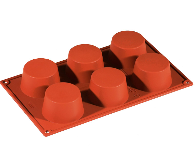 SILIKONEFORM GN1/3 RUND MUFFIN 6st ø70mm