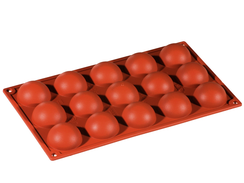 SILICONE MOULD GN1/3 HALF SPHERE 15pcs ø40mm