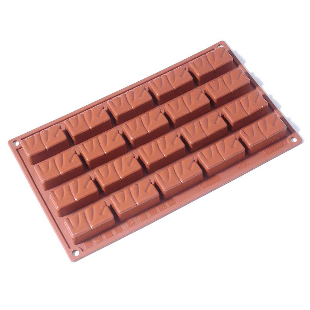 SILIKONFORM GN1/3 REKTANGULÆR TORRONE 20st 50mm 