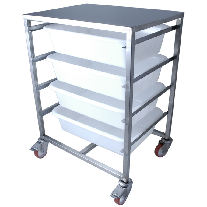INGREDIENSVOGN med 4x25L plastbeholdere