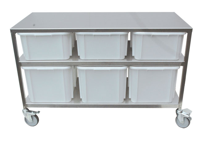 INGREDIENSSTATION med Plastbingar 3x40L & 3x60L 