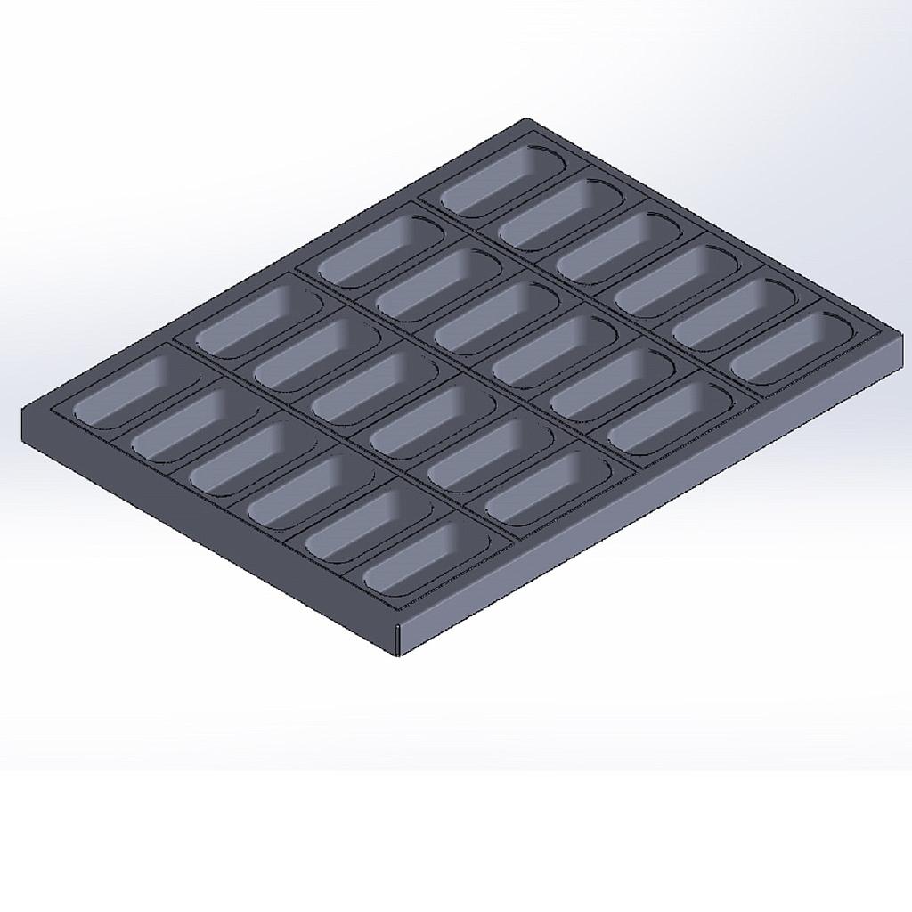 KORVBRÖDSPLÅT 47x63 24x 130mm RilonElast