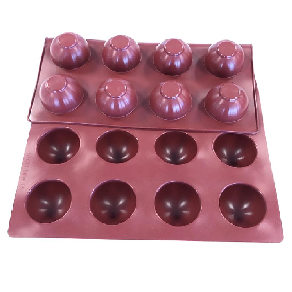 [MA-012015] SILIKONEMÅTTE 40x60 HALVKUGLE 24stk ø68mm 