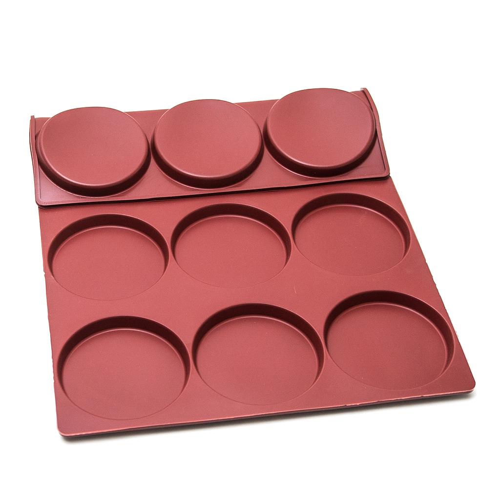 SILICONE MAT 40x60 ROUND 12st ø124mm  