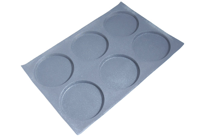 SILIKONMATTA 40x60 RUND 6st ø166mm 
