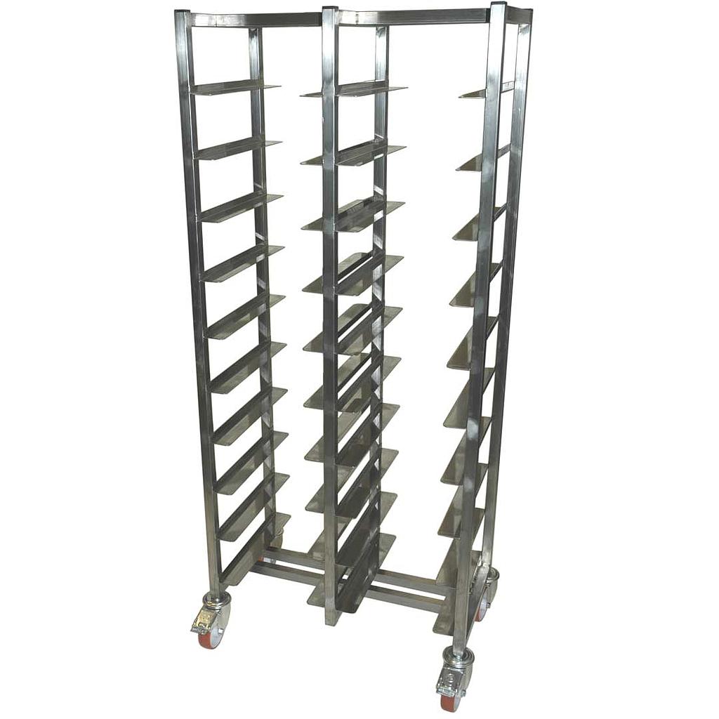 [SRRX-BVD2836] SERVING TRAY TROLLEY CAFÉ 28x36 DOUBLE 10+10-rung