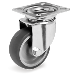 [TR-384303] HJUL KOMPLET ø75mm Fæsteplade Galvaniseret stål